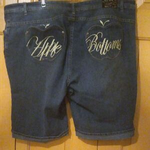 Offical Apple Bottoms Dark Blue Denim Shorts.